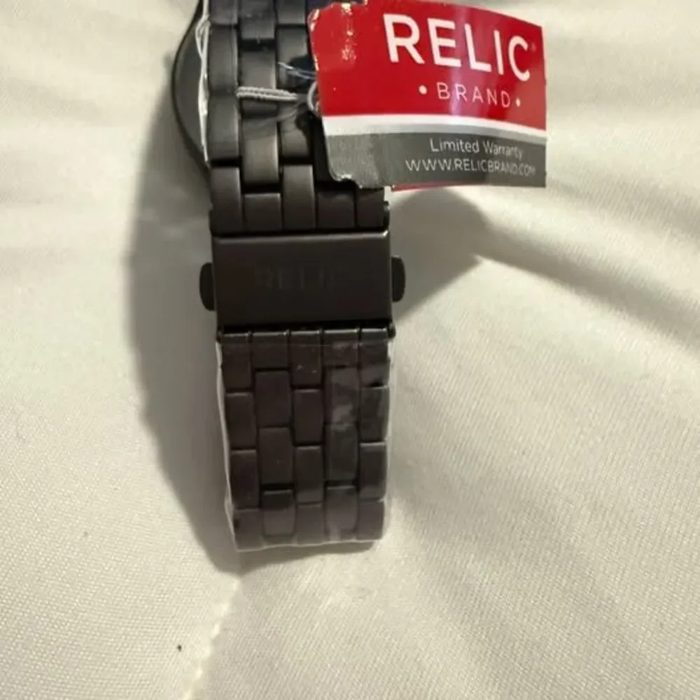 Relic Men's Black Stainless Steel Watch